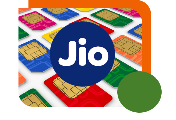 Image of Close Up shot of a Mobilephone or Smartphone with Jio 5G on Screen  and idea 4G Logo in the Background - A Concept of Jio 5G vs Idea 4G -MG685391-Picxy
